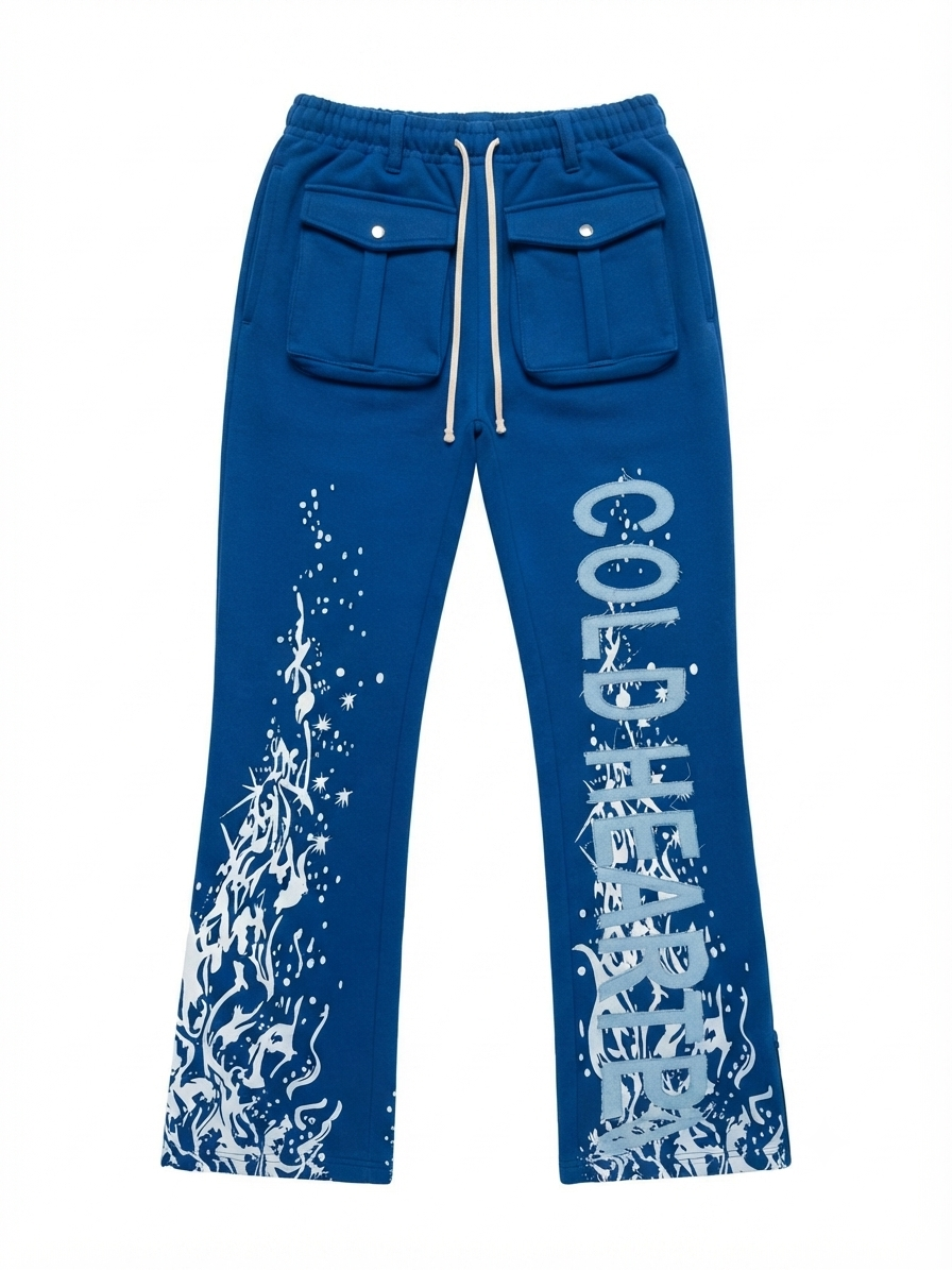Mens Cold Hearted distressed label sweatsuit