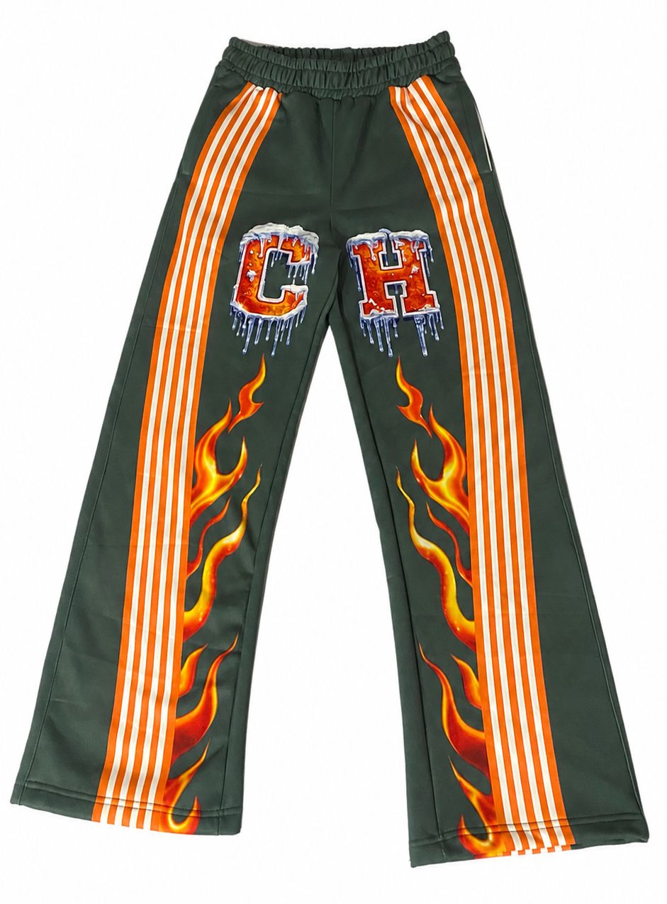 Womens Flamed up track pants