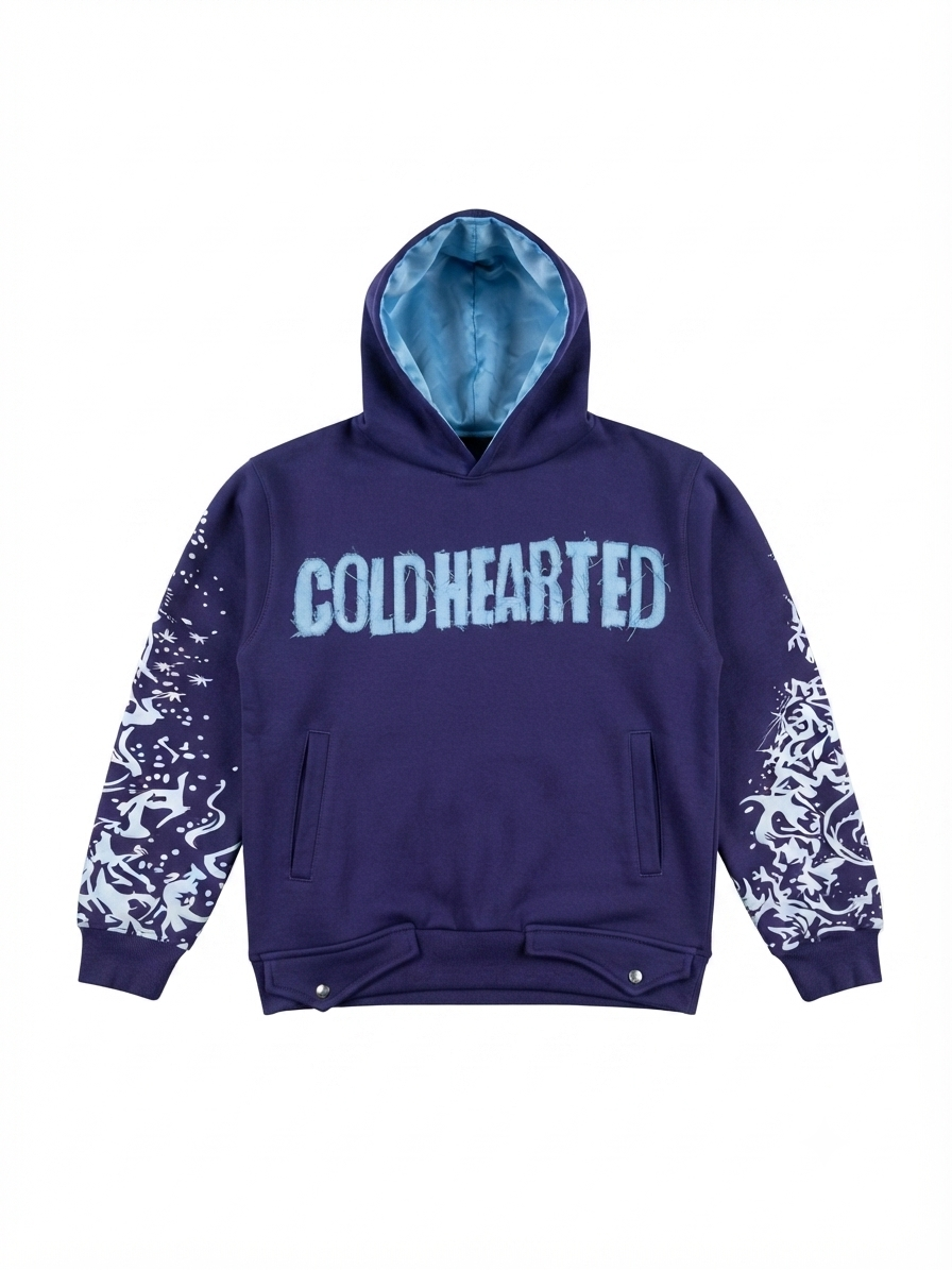 Womens cold Hearted distressed label sweatsuit