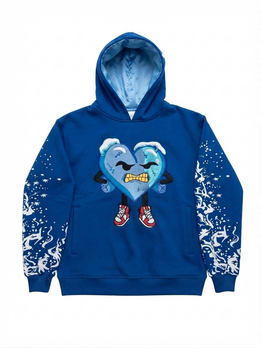 Mens Cold Hearted distressed label sweatsuit