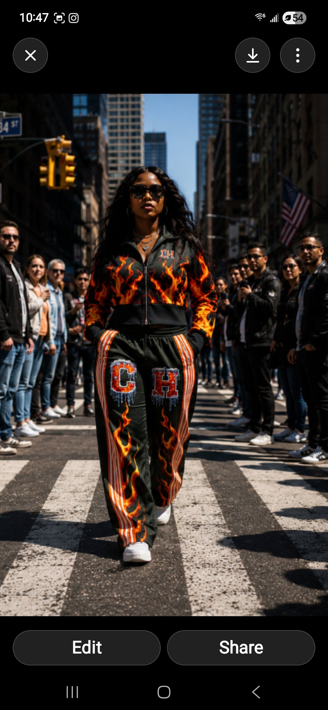 Womens Flamed up track pants