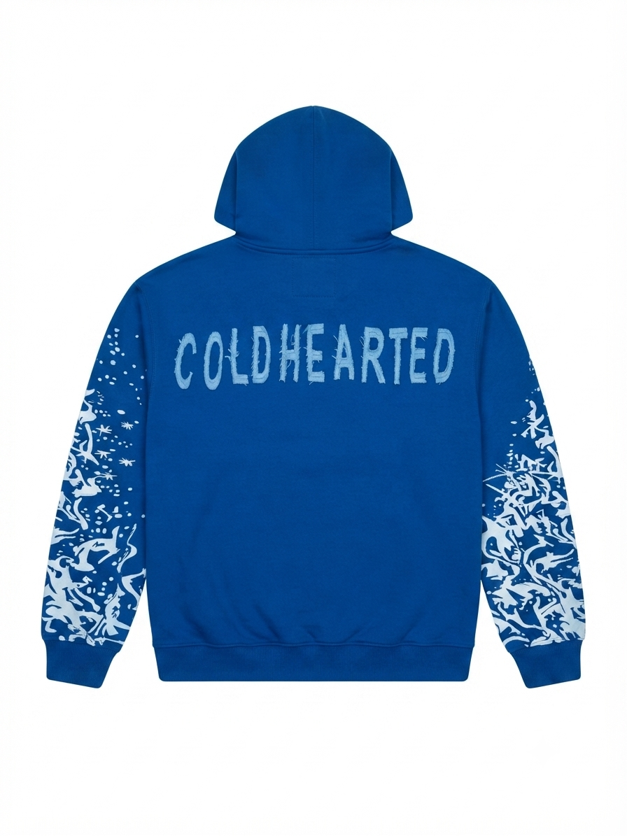 Mens Cold Hearted distressed label sweatsuit