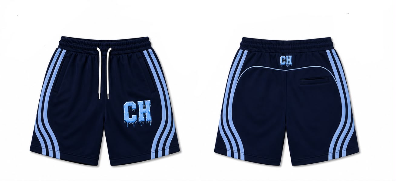 Womens Cold Hearted ice stripes windbreaker short set